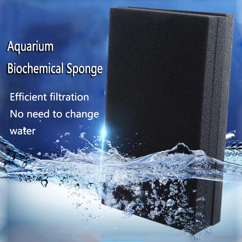 Cotton Aquarium Sponge Pad Filter in filter Practical Biochemical Fish Tank Spong Pond Black Foam Spong Aquarium Accessories