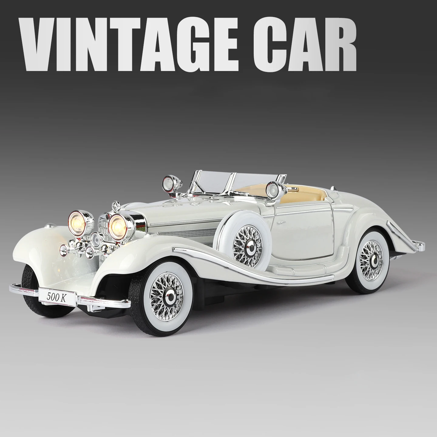 1:24 1936 ベンツ 500K 合金車モデルダイキャストメタルクラシック車両 