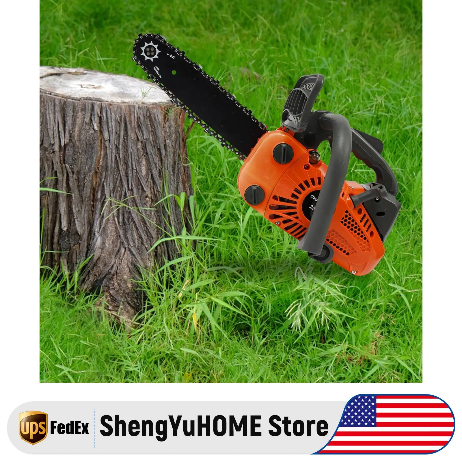 

Top Handle Chainsaw, Gasoline Chainsaw, 2-Stroke Engine Chainsaw for Professional Logging, Sack Sawing, Green Pruning 900W