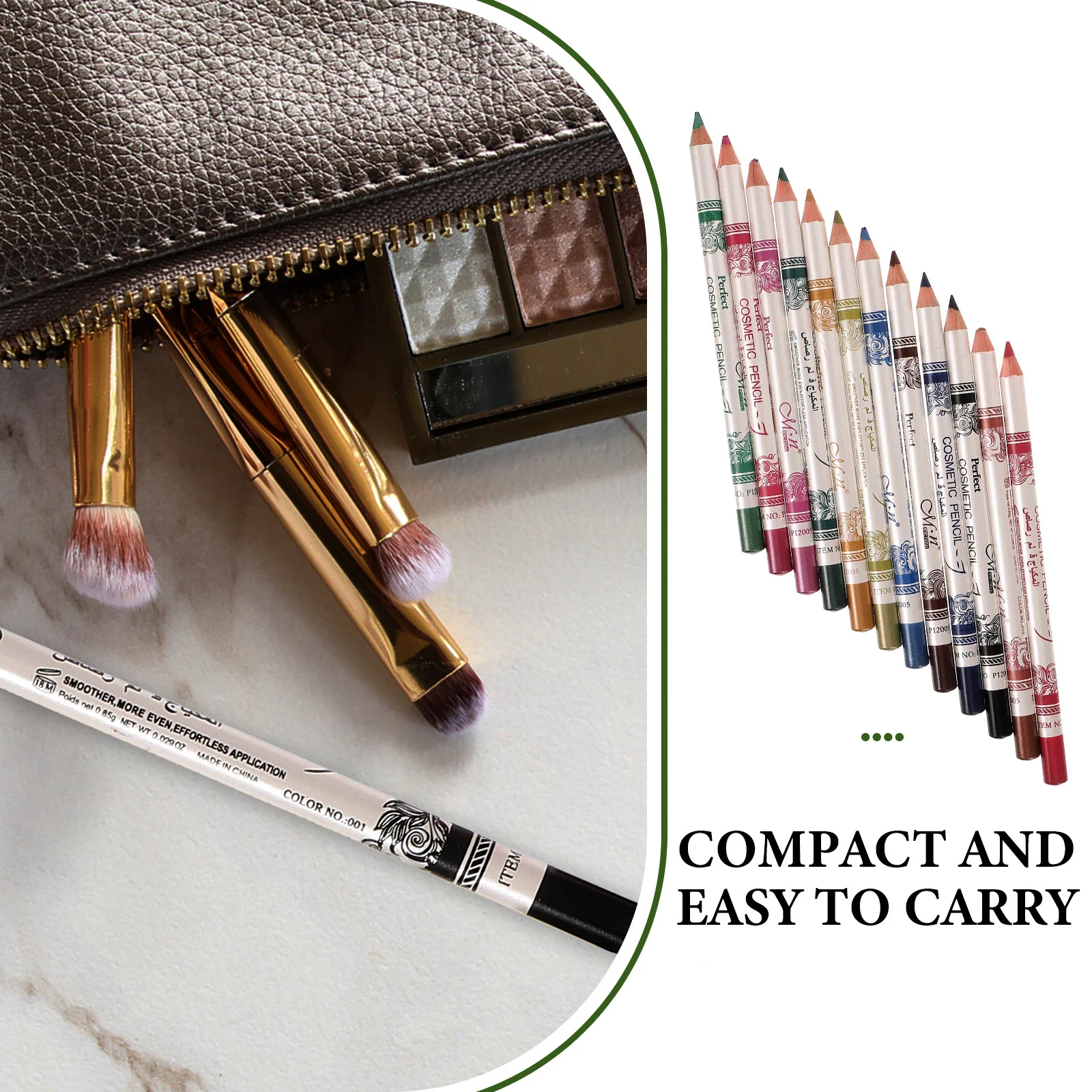 12 pezzi set di matite per trucco eyeliner impermeabile colorato a lunga durata occhio labbro sopracciglio penna per trucco eyeliner set di eyeliner per labbra