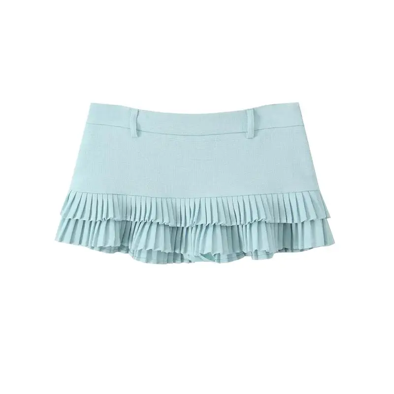 

Low Waist ort A-Line Skirt Pants Spring Summer New Sle Versatile Pleated f Body Skirt for Young Women 8-24 Years Old