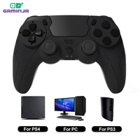 GAMINJA P48 Wireless Gamepad with Six Axis Gyroscope Game Controller For PS4 PS3 Console Wins 7 8 10 Dual Vibration PC Joystick