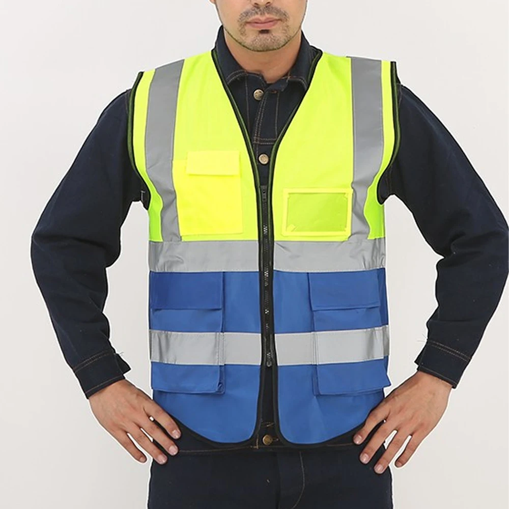 

Custom Logo Workwear Work Vest for Women Men Construction Building Working Clothes with Multi Pockets Zipper Front