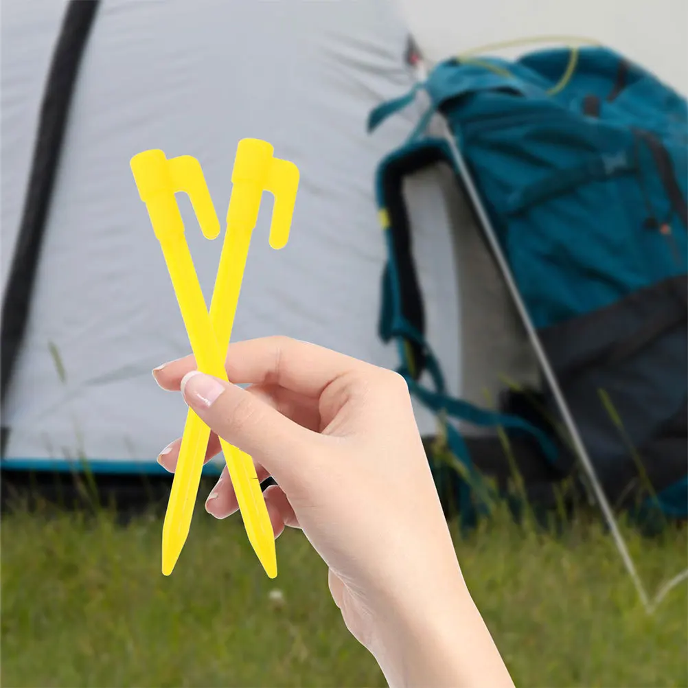 

40pcs Heavy Duty Plastic Tent Camping Anchoring Pegs For Tarp Garden Netting Landscape Outdoor Ground Reusable Durable Weather