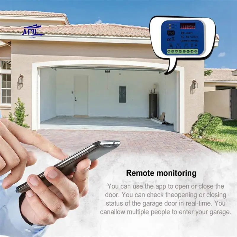 

AF91-Garage Gate Door Opener Tuya Smartlife App Remote Control Receiver Controller Smart On Off Switch WIFI RF
