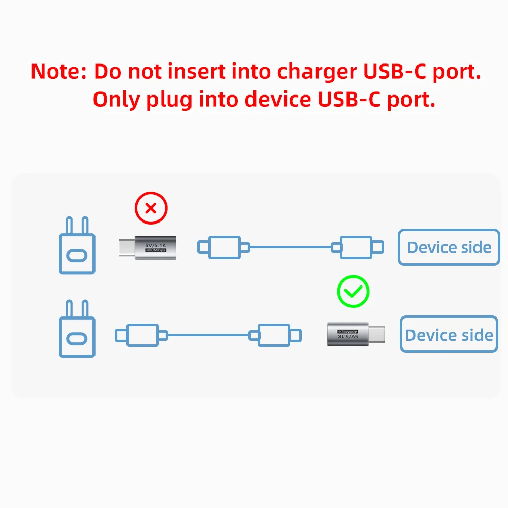 Type C Charging Adapter 5.1K Pull Down Resistor Safe Low Power Aluminum Shell Electric Toothbrush Charge Stand