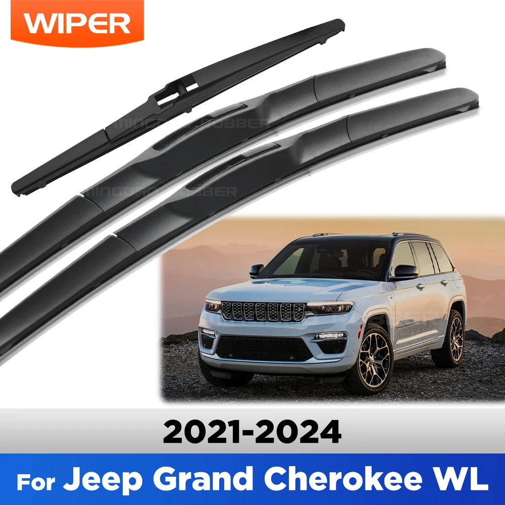 Für Jeep Grand Cherokee WL MK5 2021-2024 2022 2023 Front- & Heckscheibenwischer Windschutzscheiben-Fensterbürsten 22'21'11'