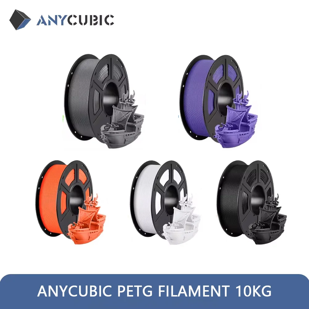 

ANYCUBIC 10 кг PETG нить для 3D-принтера 1 кг/рулон многоцветная 1,75 мм пластиковая нить для 3D-принтера для 3D-принтера Kobra 2 FDM