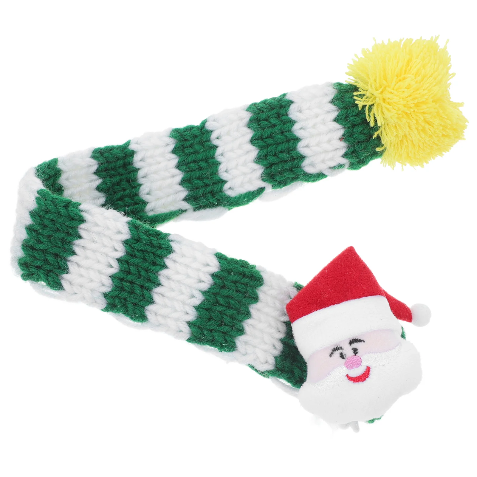 

Christmas Pet Scarf Soft Comfortable Pom Pom Design Dog Cat Xmas Scarf Festive Decorative Pet Accessory Winter Wear