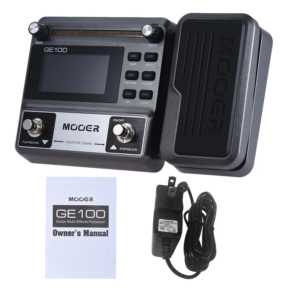 

MOOER GE100 Guitar Multi-effects Processor Effect Pedal with Loop Recording(180 Seconds) Tuning Tap Tempo Rhythm Setting Scale