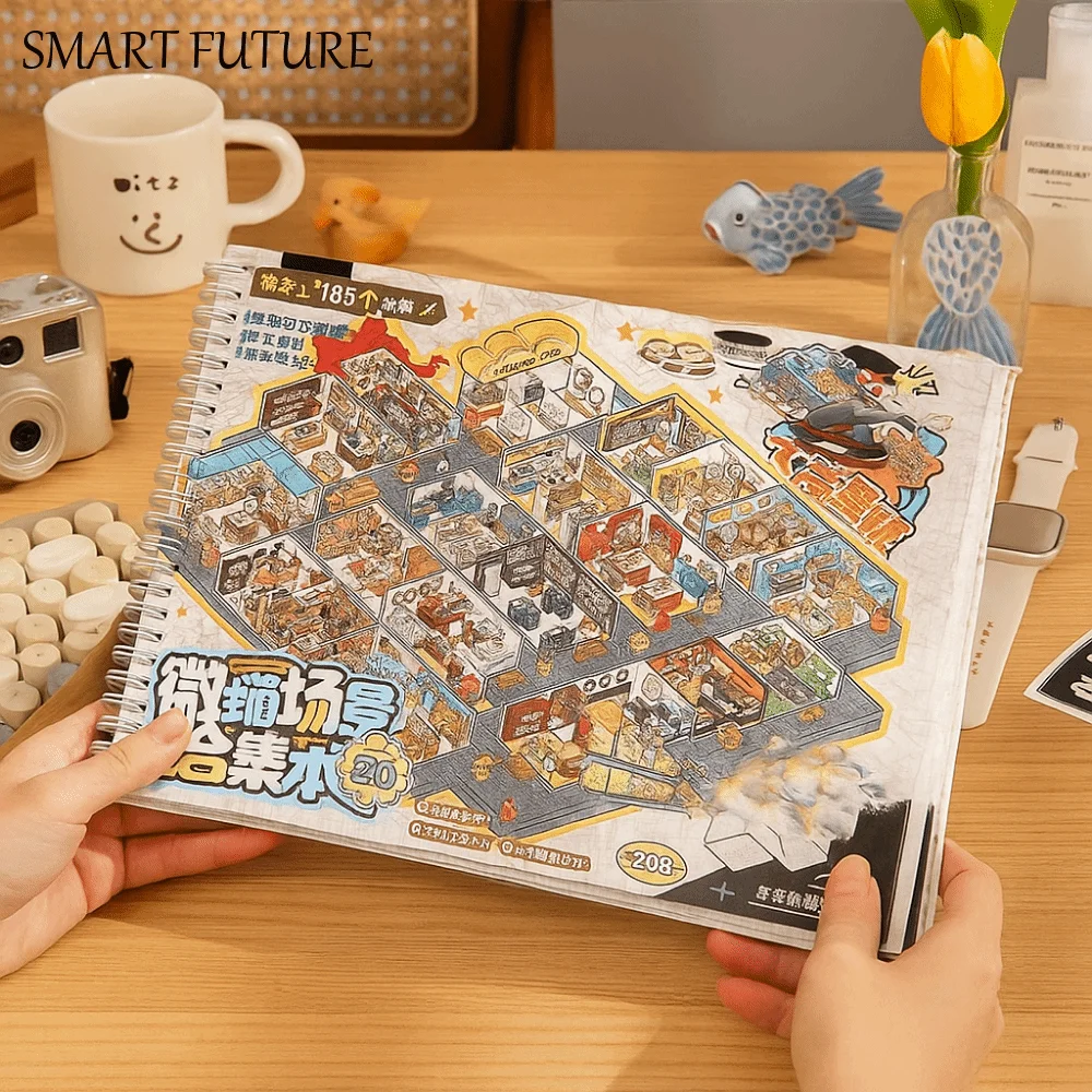 

Plus Size 3D Landscaping Stickers Paper Forest Party Multi-functional DIY Landscape Sticker Waterproof Rabbit Reading Room