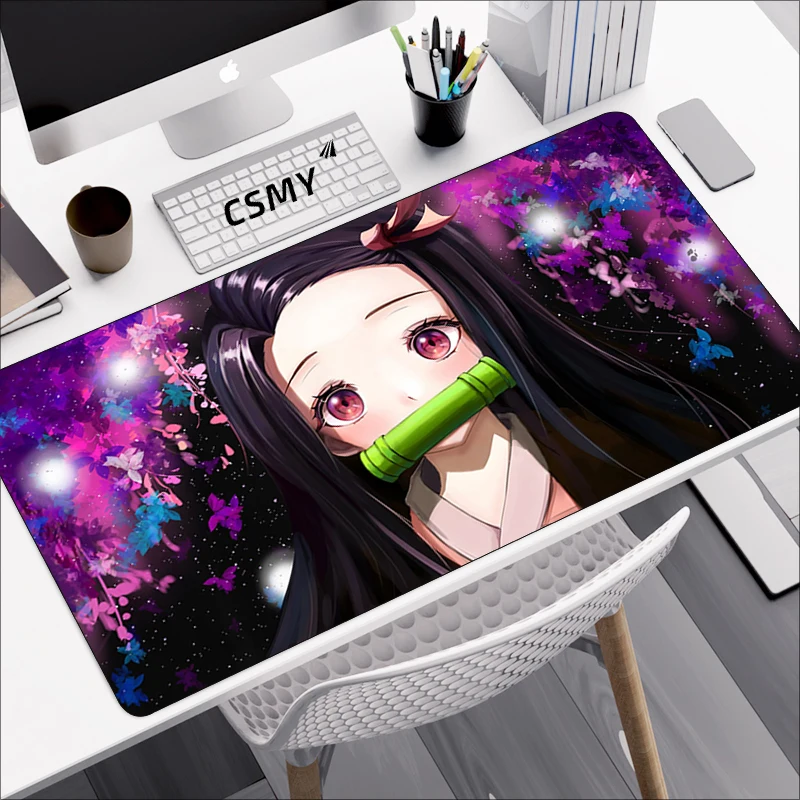 Demon Slayer Mouse Pad Gaming Laptops Keyboard Mat Deskmat Pc Accessories Desk Protector Mousepad Gamer Mats Anime Mause Pads