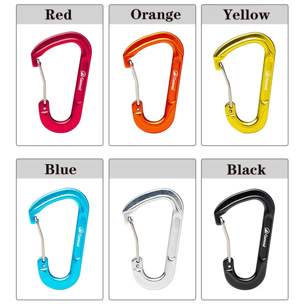 Aluminum Alloy Carabiner Outdoor Climbing Camping Carabiner Locking Hook Screw D Buckle Keychain Multi Tools