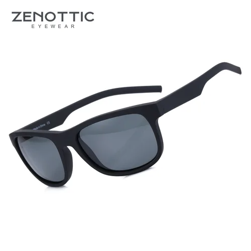 ZENOTTIC-gafas de sol polarizadas TR90 para hombre, lentes clásicas con espejo cuadrado, protección UV400