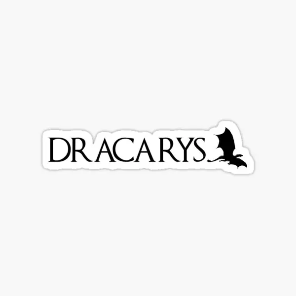 Dracarys-pegatinas de 5 piezas para el hogar, pegatinas bonitas para decoración de ventanas, pared, botellas de agua de dibujos animados, equipaje,