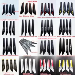 RC Helicopter Propellers 7cm/9cm/15cm/16cm/17cm/20cm/24cm Fans Blades Paddle CW CCW Black A B Props Universal for Aircraft Model