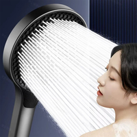 5 Modes Big Panel Pressure Boost Shower Head With Filter Adjustable Spray Nozzle Massage Shower Faucet Bathroom Accessorie