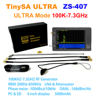 7.3GHz ZS-407 Tiny Spectrum Analyzer Original TinySA ULTRA PLUS 4 Inch Display Touch Screen Battery 5000mAh Hand Held