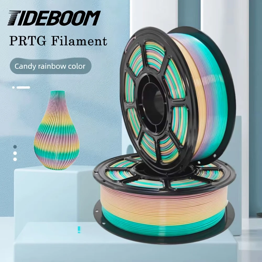 

Tideboom PETG Filament Материалы для 3D-печати 3D-принтер Petg Filament 1 кг Экологичная хорошая прочность Радуга Красочная Petg 필라 Bravo트