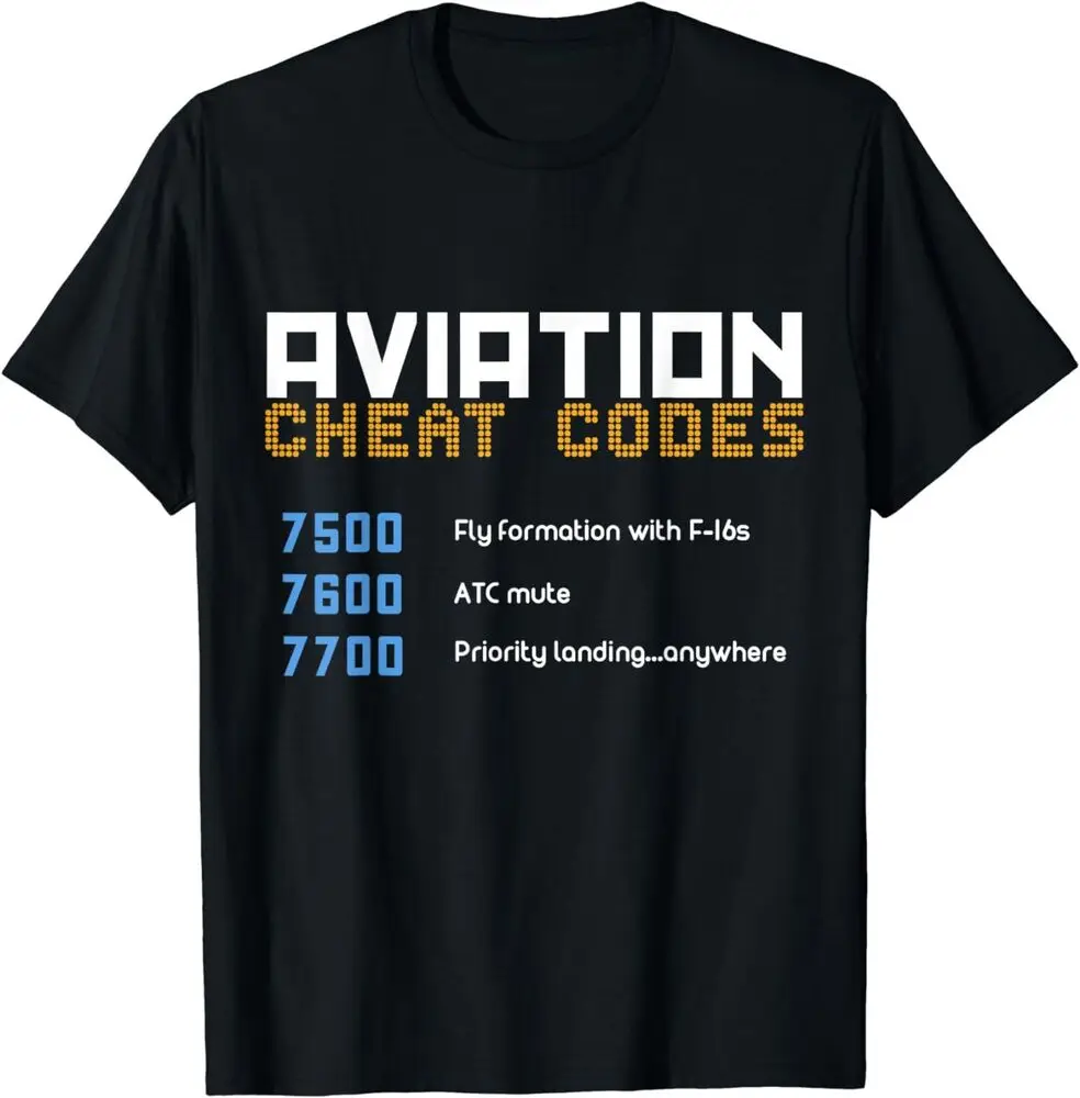 Aviation Cheat Codes Shirt, Aviation, Pilot T-Shirt For Men Clothing Women Short Sleeve Tees Y2K Tops New Arrival Unisex Summer