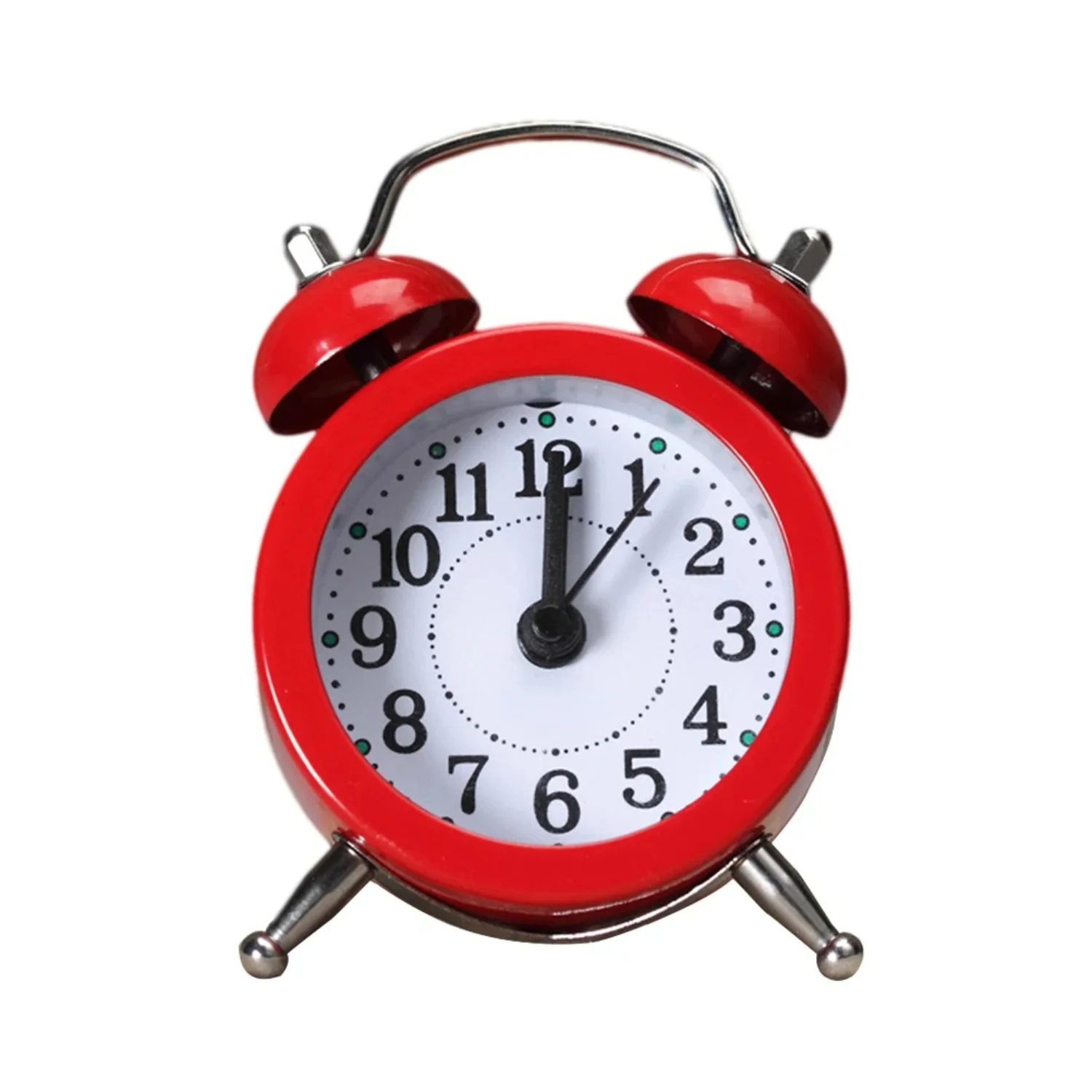 Mini Palm Clock Metal Alarm, Desktop Decoration Student Timer Reminder, 7.5 x 5.5 x 3cm