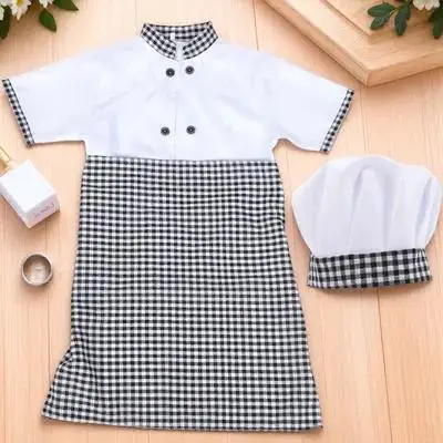 

1 set Kids Chef Costume Set Cotton Breathable Dress Up Outfit For Career Day Halloween Christmas Party Game Pretend Play Chef