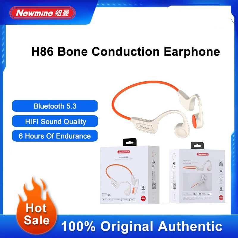 

Newmine H86 Bone Conduction Earphone TWS Bluetooth Wireless Headphone Driving Cycling Earbuds Sports Running Headset