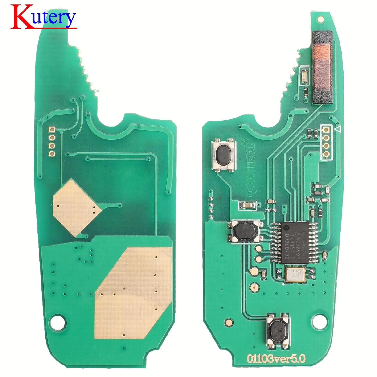 jingyuqin 2/3 Buttons 433Mhz ID46 PCF7946 Chip Remote Car Key Circuit Board FOB For FIAT 500 Panda Punto Bravo Replacement