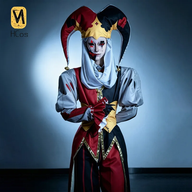 Костюм ручной работы для косплея: Полный комплект костюма клоуна Jestyn из Puppet Kingdom в готическом стиле, для Хэллоуина, карнавала, вечеринок, HCos