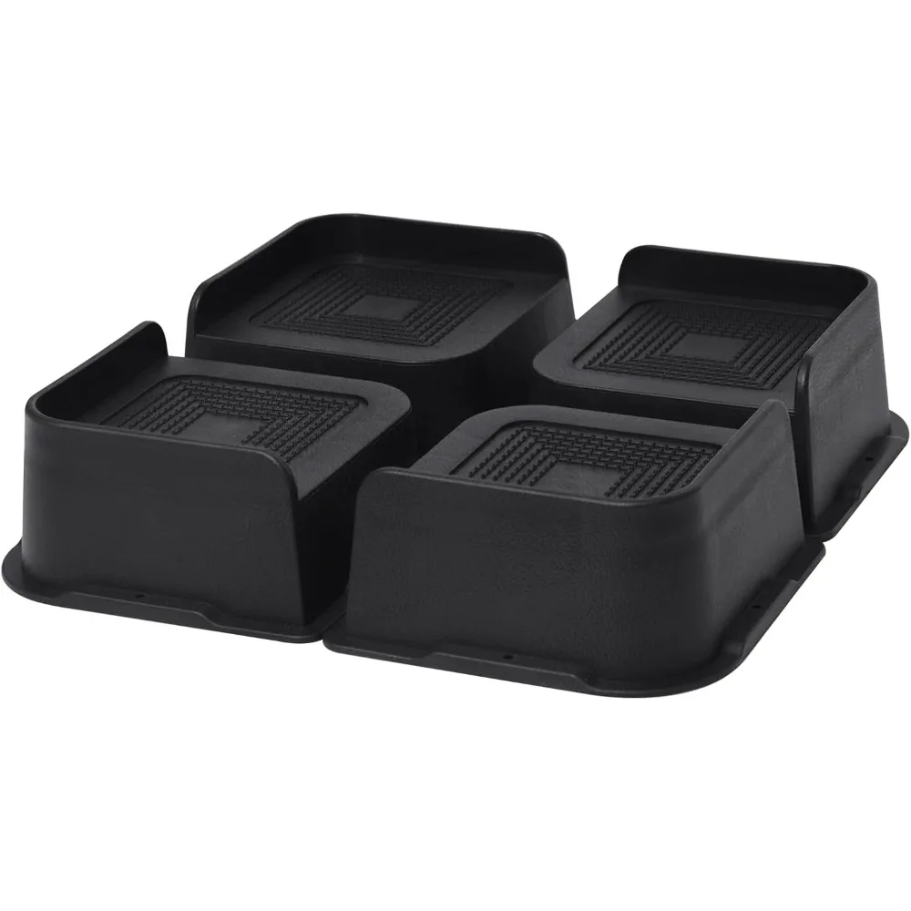 

Bed Risers 2 inch, 3 inch, 4 inch, 6 inch or 8 inch Heavy Duty Furniture Risers, Up to 6000 Lbs L Shaped Design Bed Lifts Blocks