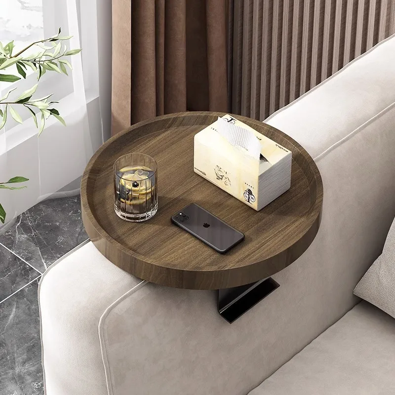 

Мини-круглая полка из цельного дерева, семейная гостиная, диван, приставной столик, небольшой журнальный столик, небольшая полка для стола для спальни