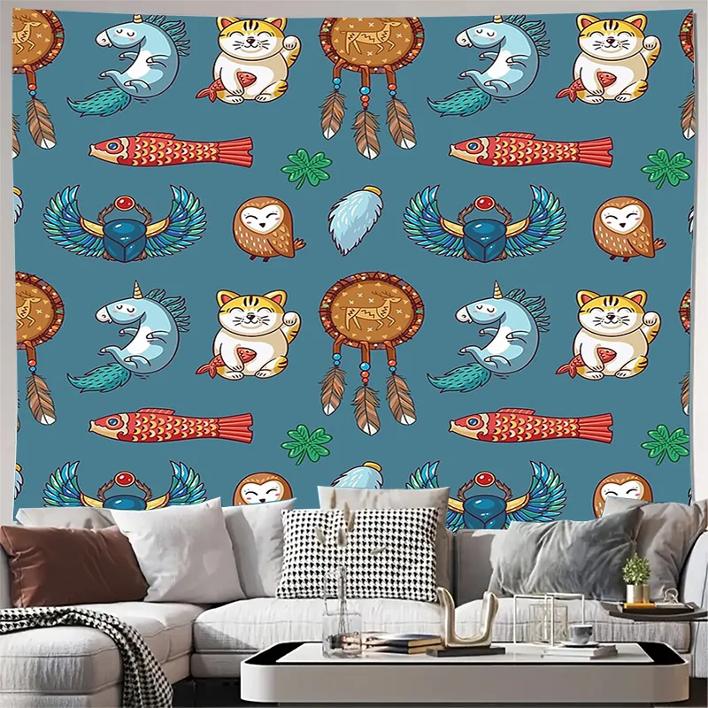 بوهو قماش مزخرف جداري الهبي ماندالا غابة طبيعة شجرة نسيج ديكور الغرفة الجمالية معلقة نسيج غرفة نوم غرفة المعيشة جدار الفن #1