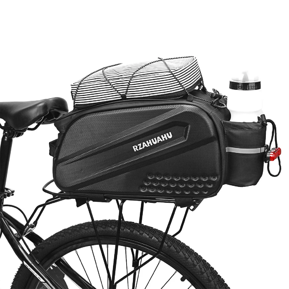10L Bicycles Rack Bag Waterproof Hard Shell Durable Bike Panniers Saddlebag with Shoulder Strap,Cycling Commuting,Outdoor Hiking