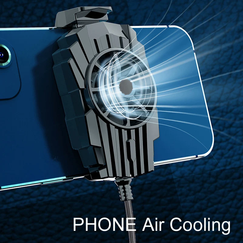 Portable Mobile Phone Radiator Turbo Hurricane Mini Cooling Fan Cellphone Cool Heat Sink for Game Esports Samsung Xiaomi TECNO