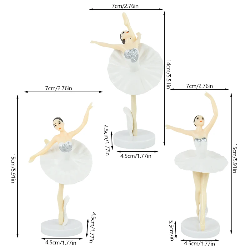 Украшение для торта в виде Танцующей Балерины