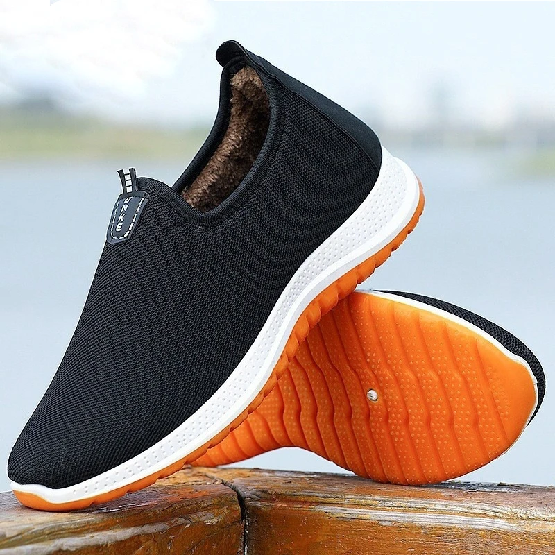 Winter 2023 New Thickened Dad Cotton Shoes for Men, Middle and Elderly, Breathable and Warm