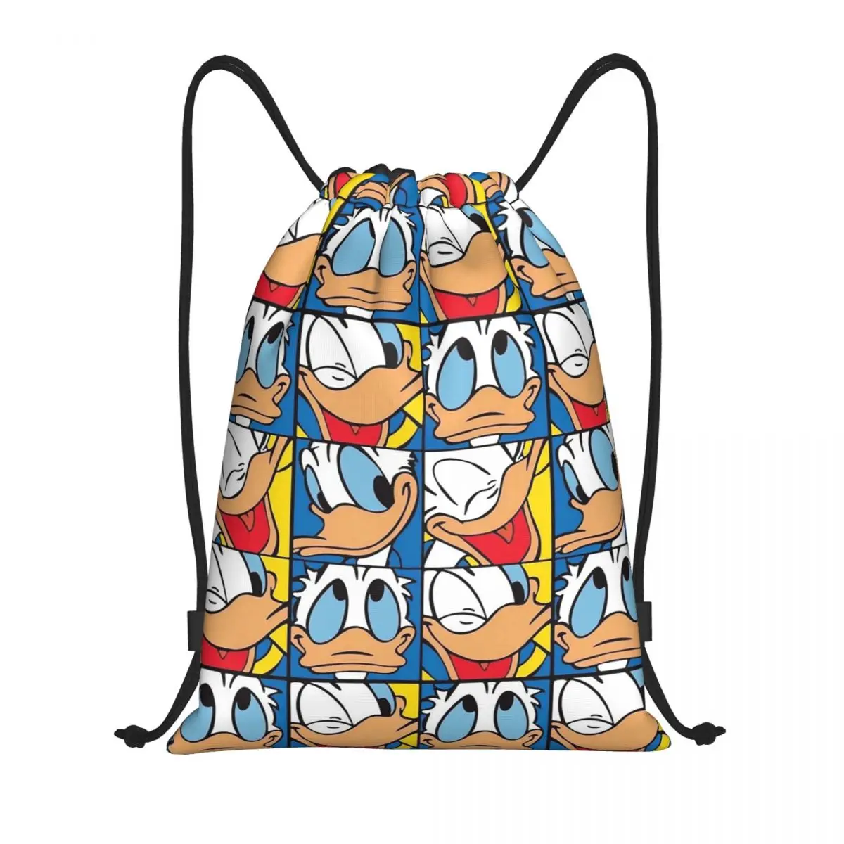 Custom Cartoon Figures Donald Duck Drawstring Backpack Bags Women Men Lightweight Comics Gym Sports Sackpack Sacks for Traveling