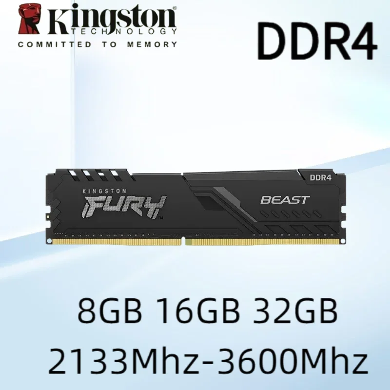 

Kingston DDR4 BEAST Desktop RAM 8GB 16GB 32GB 2400 2666 3200 3600MHz 288Pin DIMM 1.2V PC4 Memory Module Original