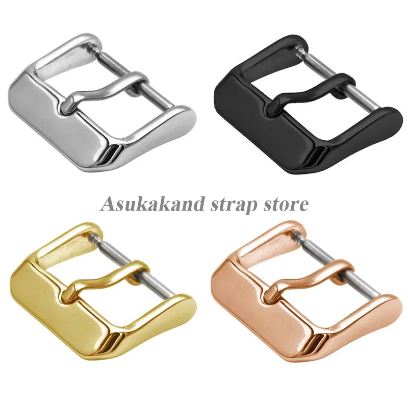 Пряжка для часов из нержавеющей стали, полированная поверхность, металлический ремешок для часов, застежка 12 мм, 14 мм, 16 мм, 18 мм, 20 мм, 22 мм, 24 мм, аксессуары для часов