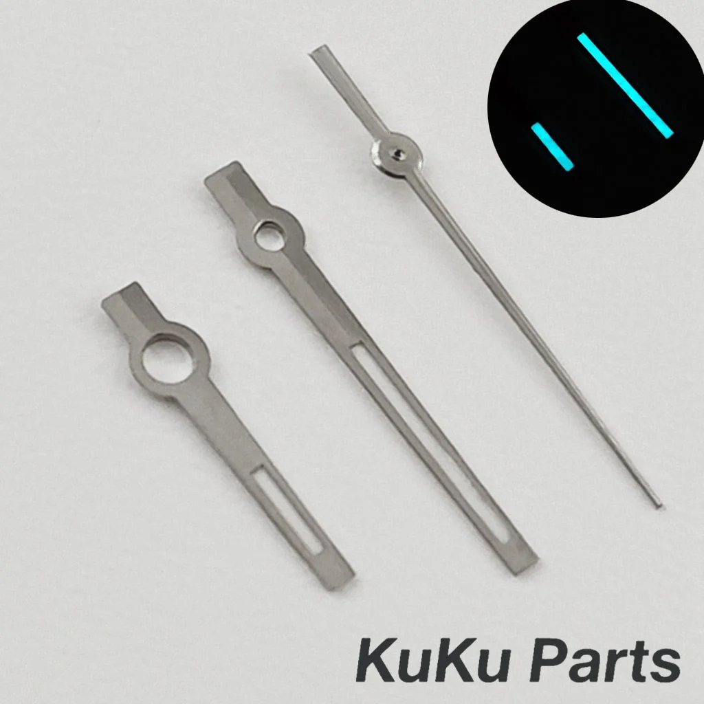 NH35 Logbook Silver Needles Blue BGW9 Luminous Datejust Watch Hands for NH34 NH35 NH36 NH38 NH70 NH72 Movement Watches Pointer