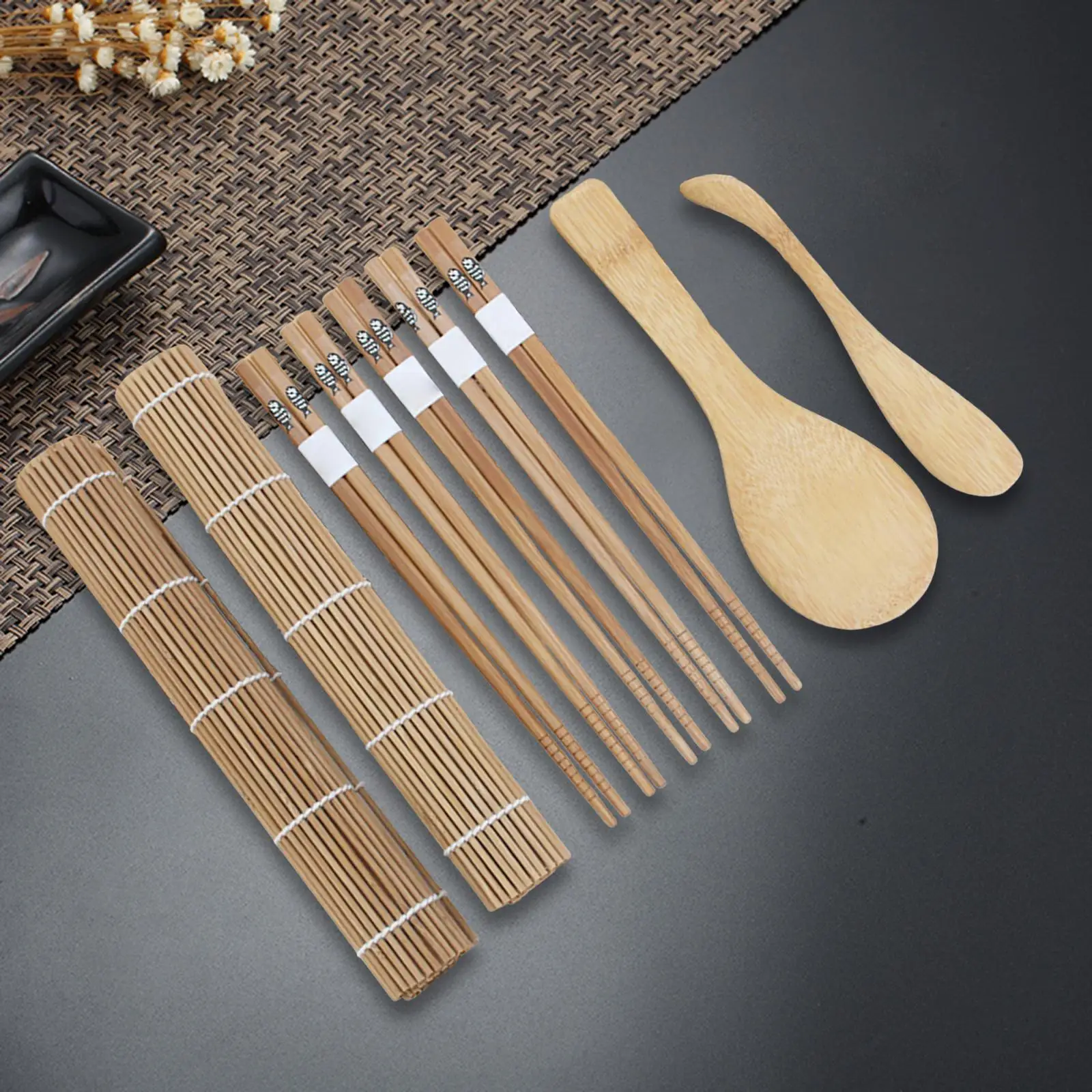 Kit de lujo para hacer sushi: juego de rodillos para sushi de bricolaje fácil para el hogar y las fiestas