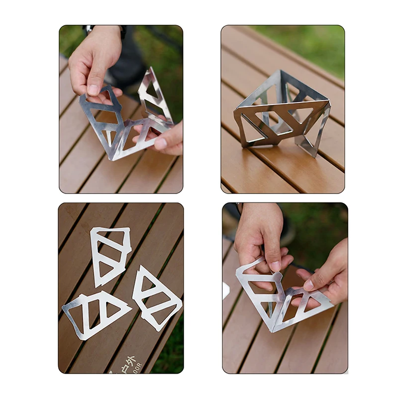 Coffee Residue Filter Coffee Drip Rack Outdoor Camping Portable Stainless Steel Folding Funnel Filter Cup Coffee Stove
