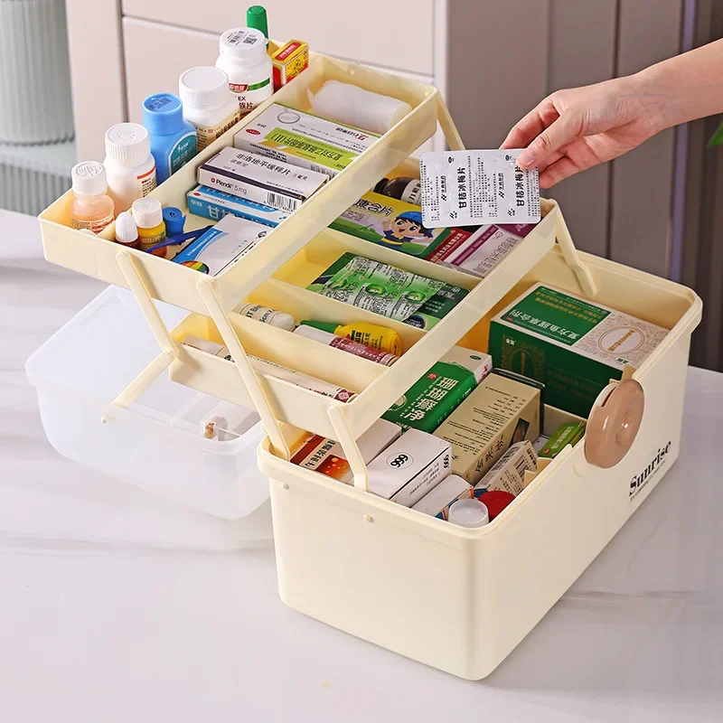 Home Multi-Layer , Organized To Save Space，Household Storage Medicine Box