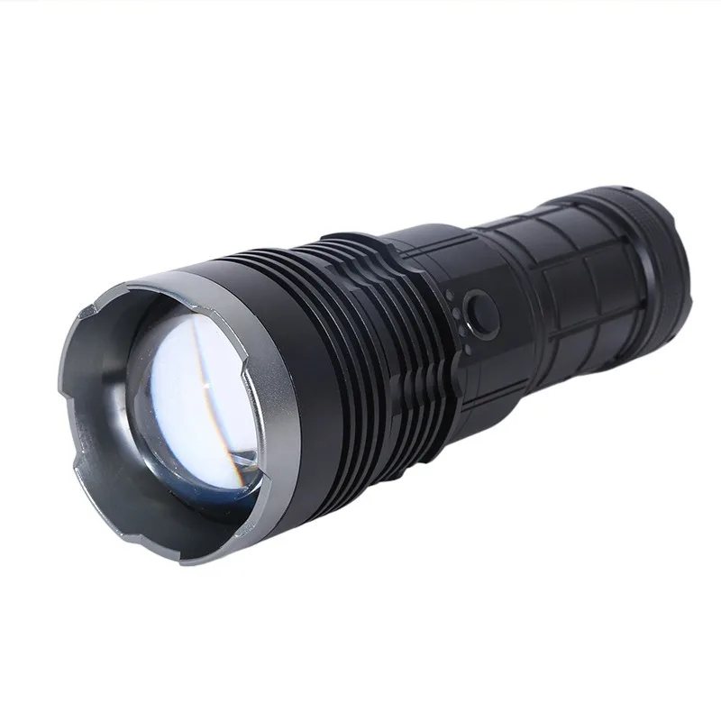 كشاف LED عالي الطاقة: مصباح يدوي مدفع ليزر أبيض، محمول قابل لإعادة الشحن، طويل المدى للتخييم في الهواء الطلق والطوارئ #5