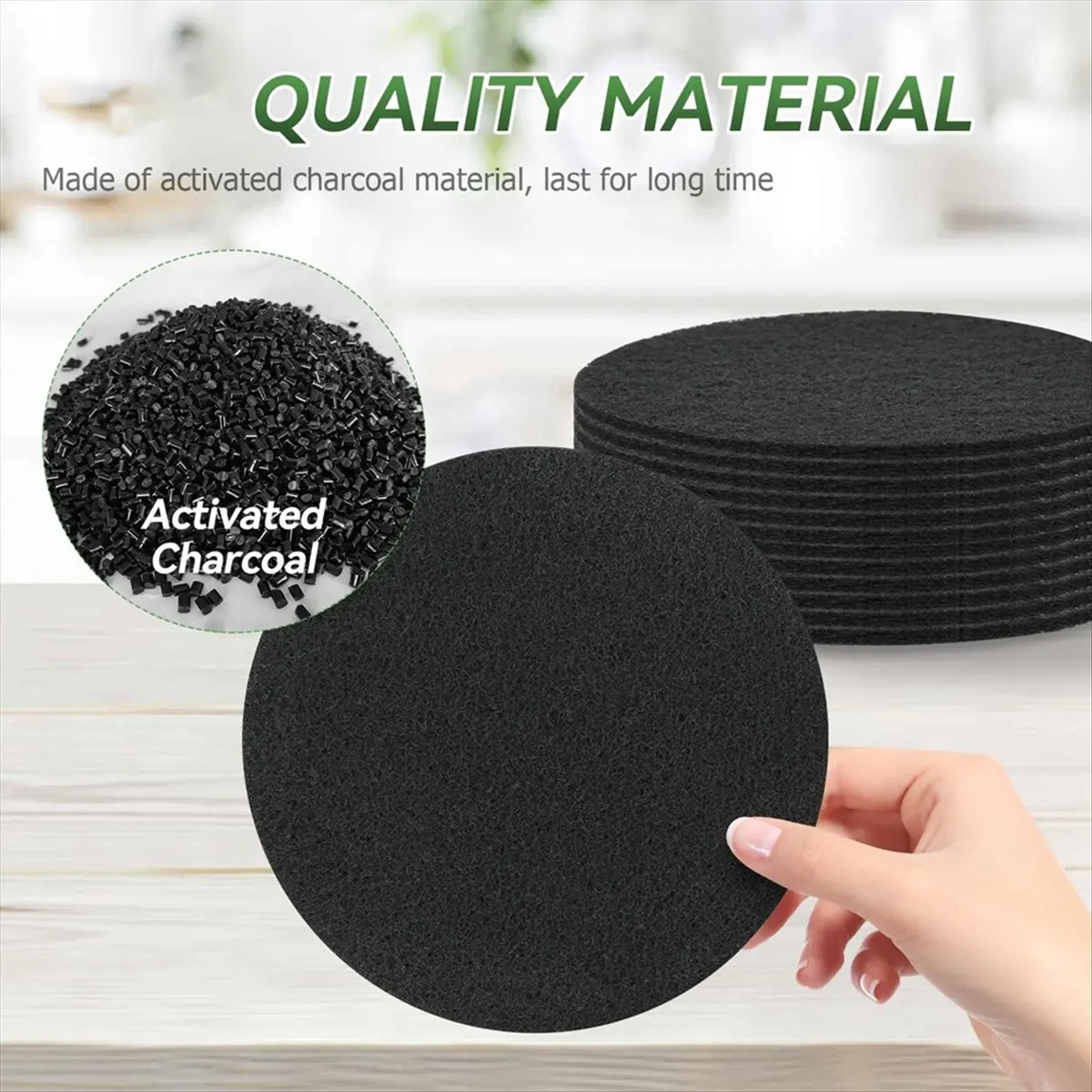 Ideal #   Filtro de contenedor de Compost, filtros de 6,7 pulgadas para cubo de Compost de cocina, filtro de repuesto de cubo de Compost para encimera del hogar, paquete de 12