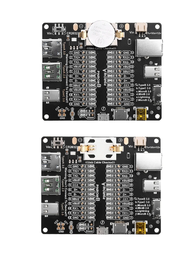 USB Cable Data Test Board Cable Checker USB Cable Tester Short Circuit On-Off Switch For Type-C Test Board (No Battery)