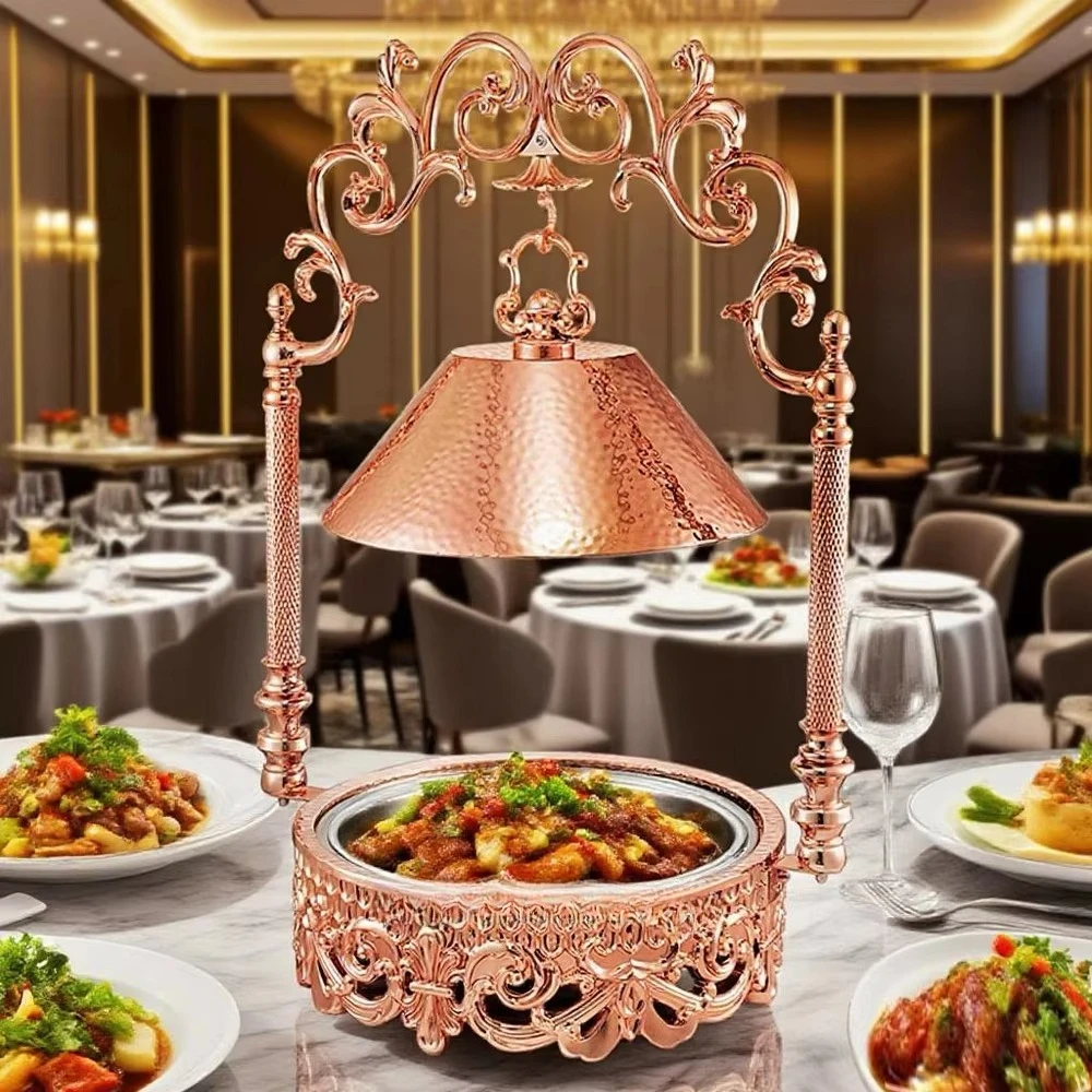 

Modern Luxury Chafing Dish with Rectangular Hanging Lid Chaffing Dishes Commercial Buffet Food Warmer for Hotel Catering