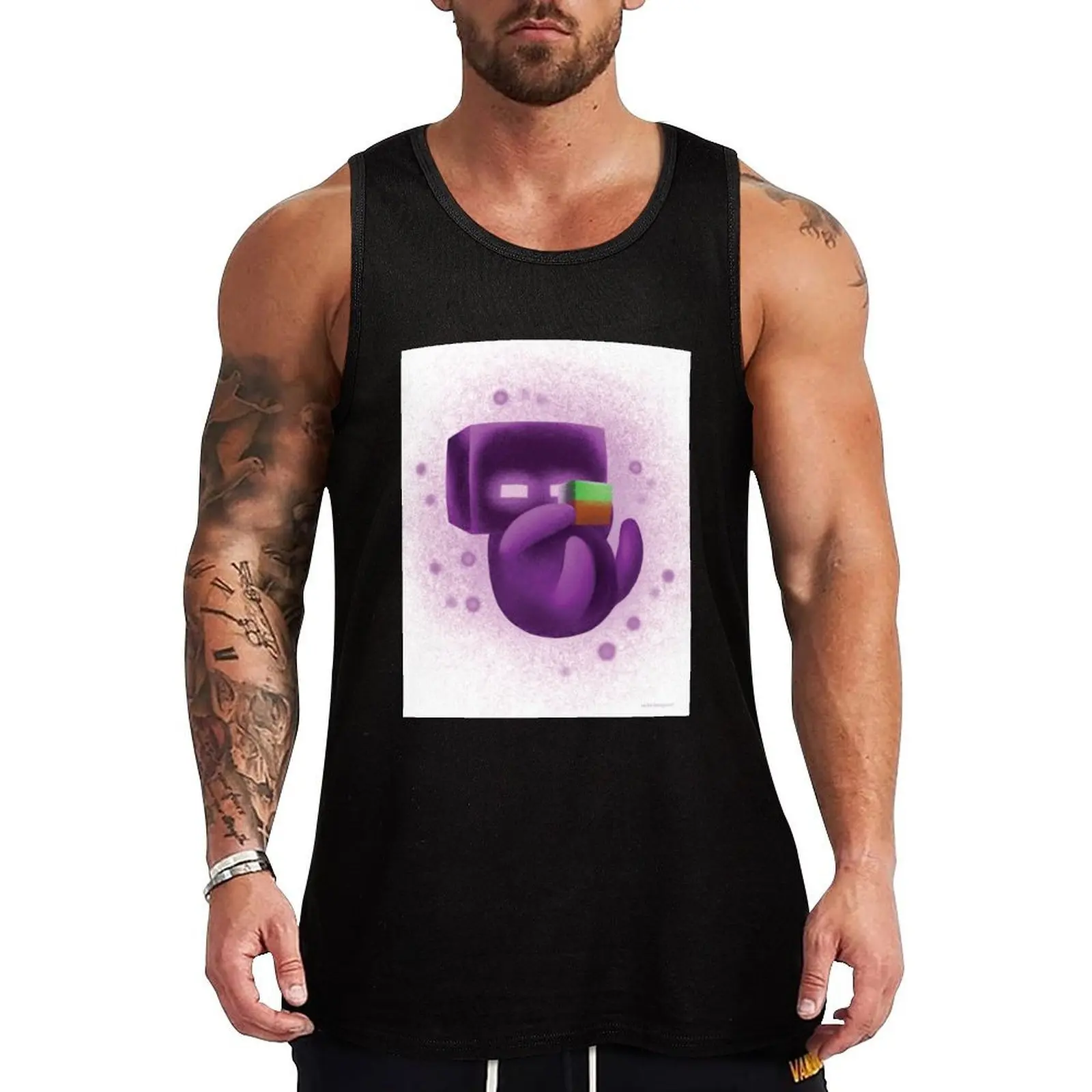 

Baby Enderman #2 Tank Top Abstract Print Tank Top Casual Graphic Sleeveless
