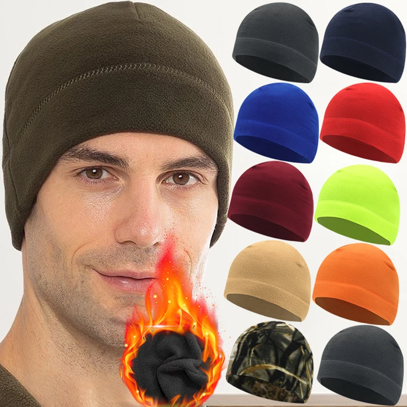 Winter Warm Fleece-Lined Sports Cap for Men Women Windproof Ear Protection Ski Snowboard Running Hiking Cycling Winter Thermal