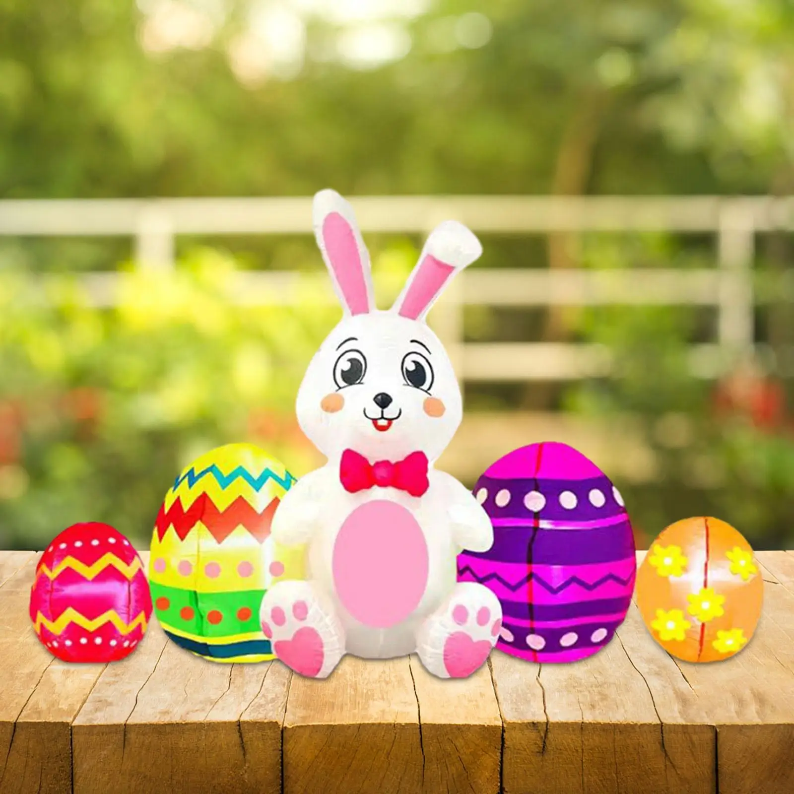 Easter Inflatable Outdoor Decoration Funny with LED Light for Home Yard Lawn